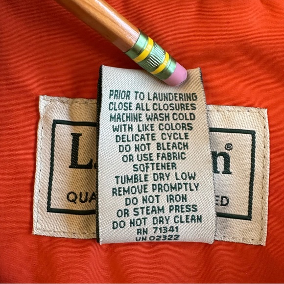 L.L. Bean Orange Lined Full Zip Vest Men’s Size XL Tall - Picture 12 of 14